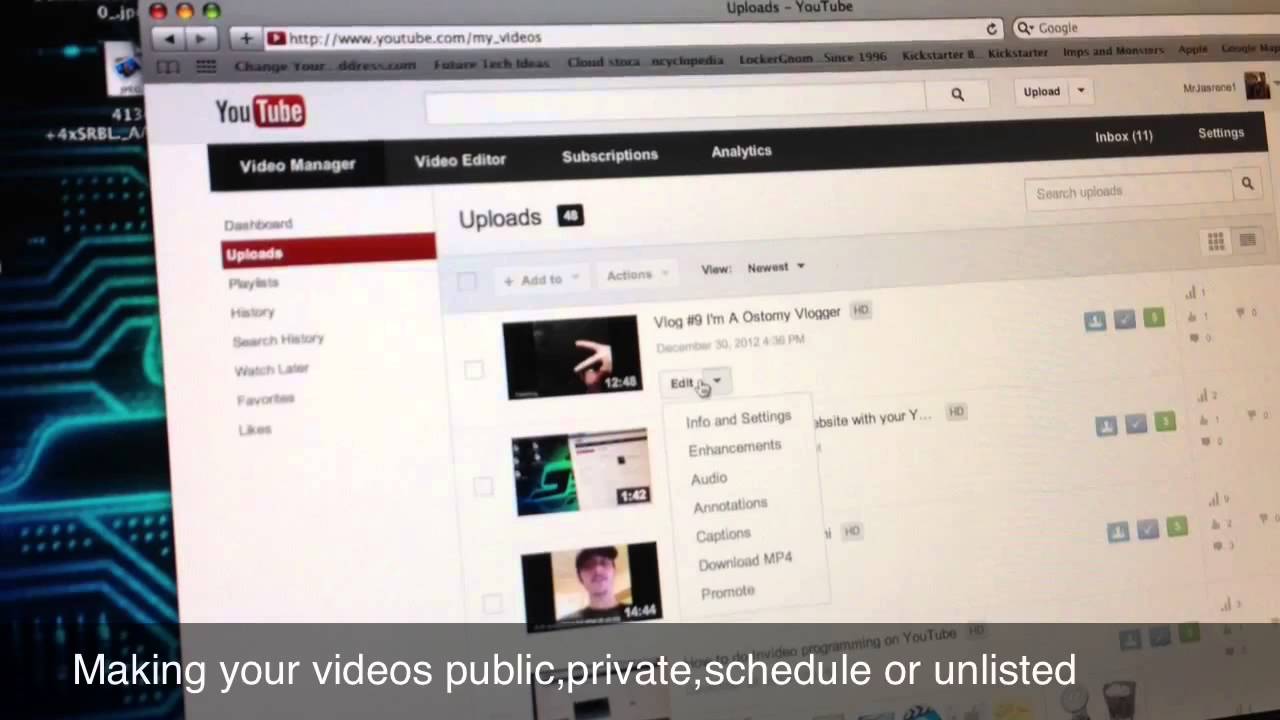 youtube public unlisted private