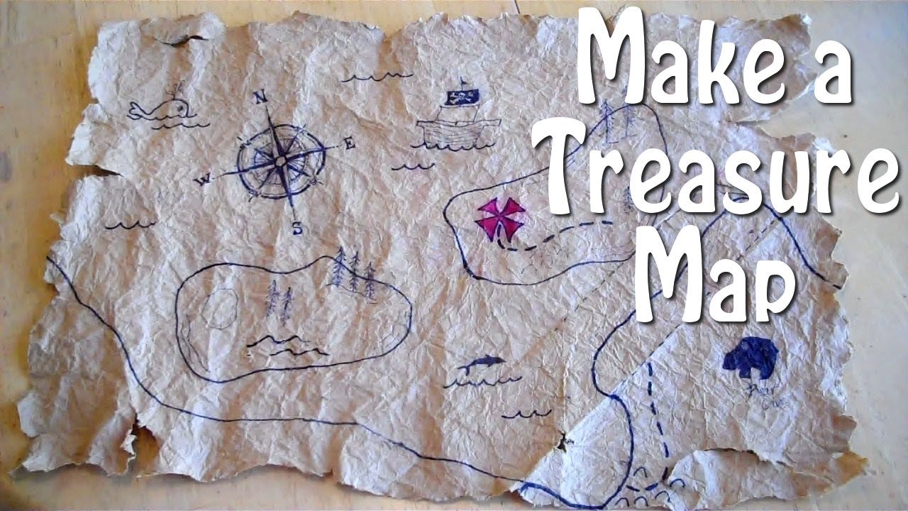 How to Make a Treasure Map - easy, even for slow pirates! - YouTube