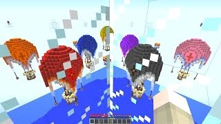 Minecraft: NEW Sky Wars! Hot Air Balloon Battle! Mini-Game w/Mitch & Friends!