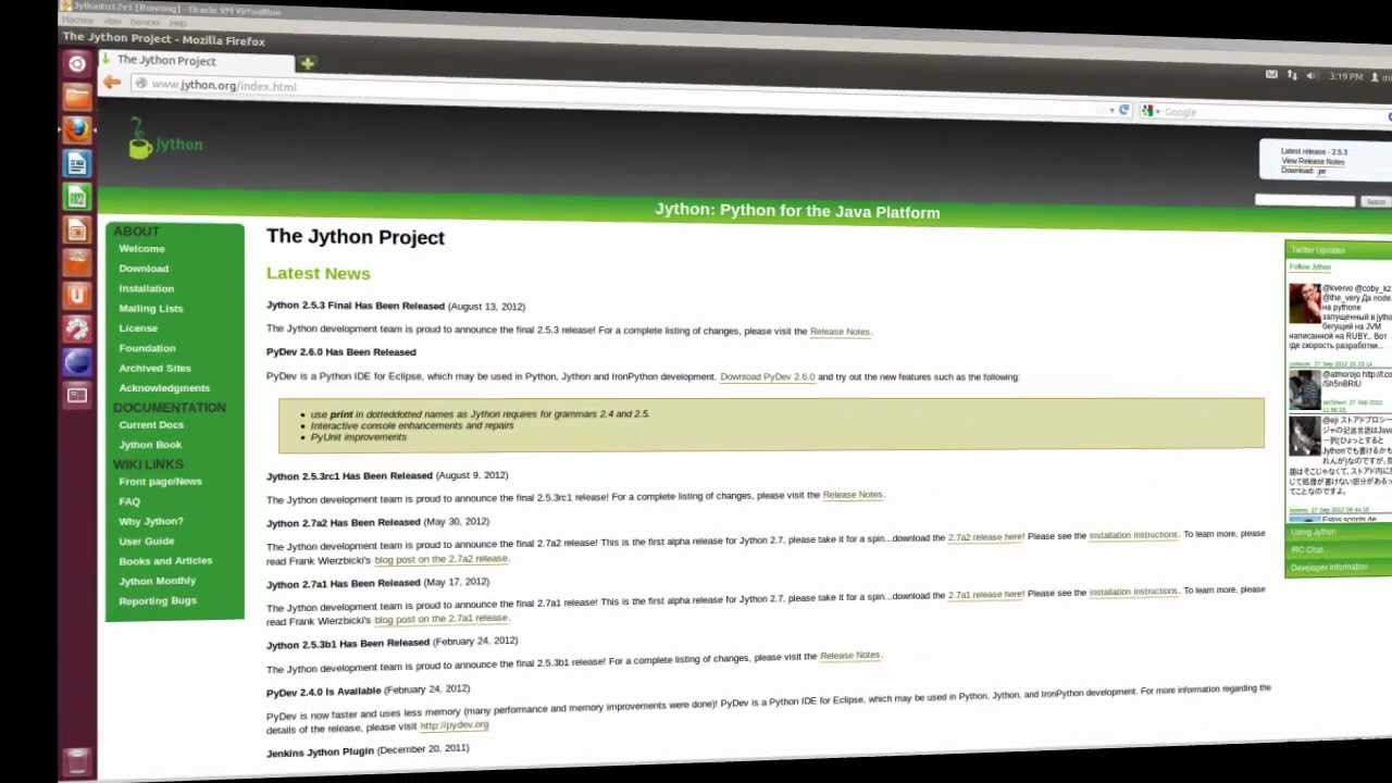 Install Jython and PyDev Python Eclipse Plugin into Ubuntu 12.04 ...
