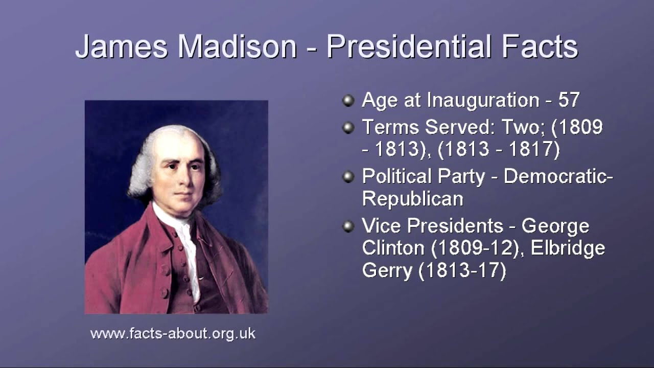 President James Madison Biography - YouTube