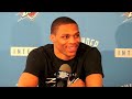 Russell Westbrook Speaks to Media