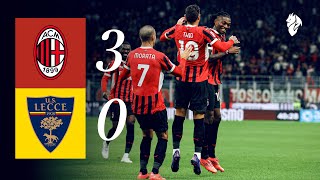 Morata, Theo & Pulisic | 3 Goals in 5 minutes | AC Milan 3-0 Lecce | Serie A Highlights