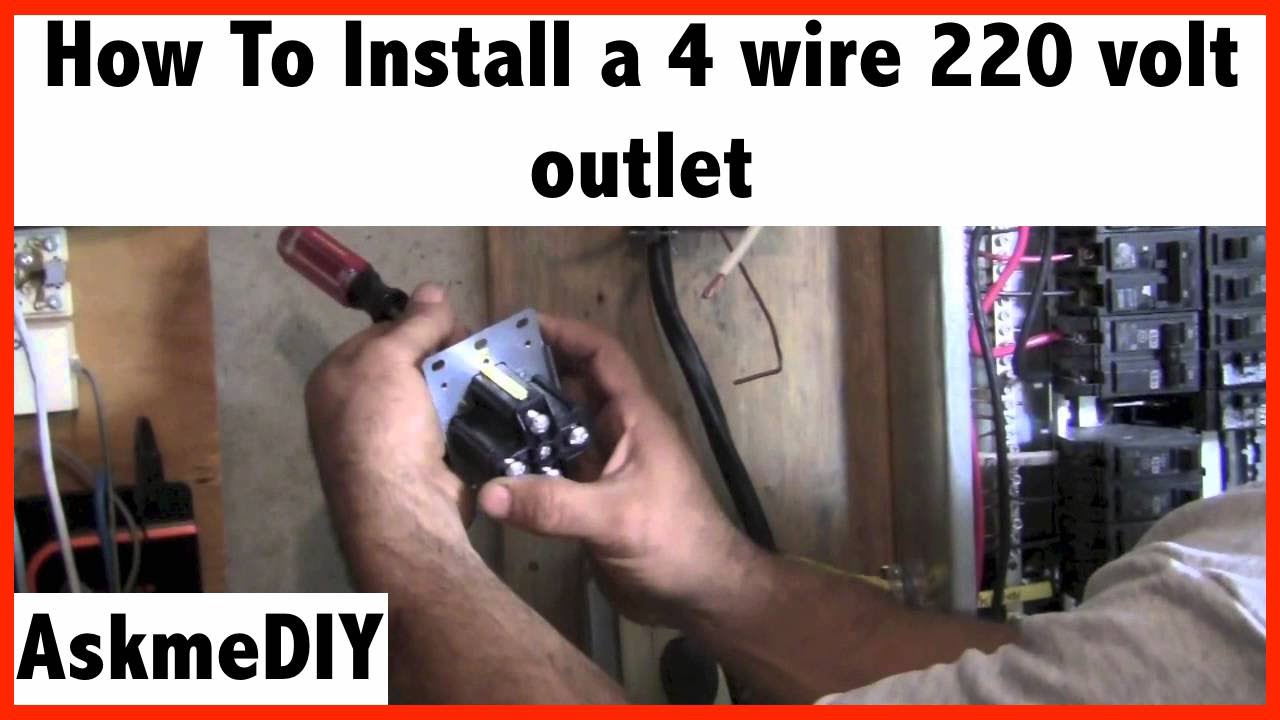 How to Install a 220 Volt 4 Wire Outlet - YouTube