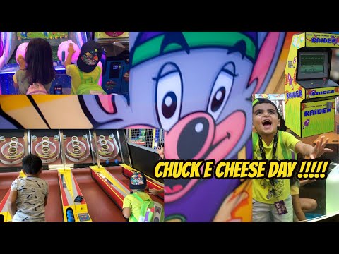 Chuck E. Cheese ! New arcade games are so FUN !