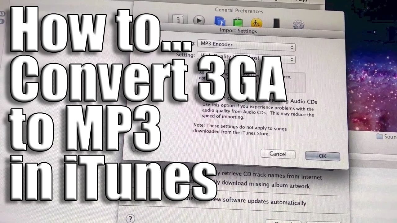 How to Convert 3ga to MP3 for free using iTunes - YouTube