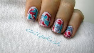 Dry Water Marble Nails