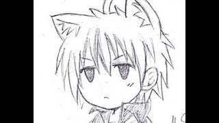 Anime Drawings Boy Wolf