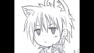 anime wolf boy chibi