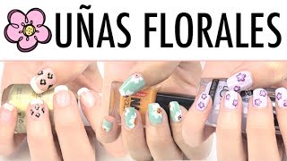 Diseños de uñas con flores