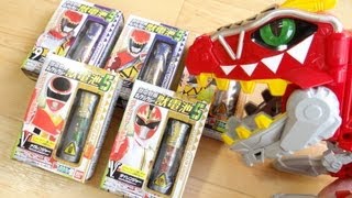 ミニティラでガブリンチョ！ 食玩 獣電池５ 全種をガブティラデカーニバルで音声確認レビュー ！ 00トバスピノ 9プレズオン 12ディノスグランダー Vダイレンジャー キョウリュウジャー