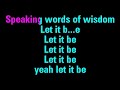 Let It Be Karaoke The Beatles - You Sing The Hits
