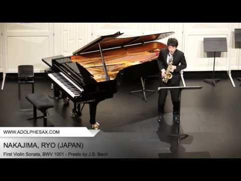 Dinant2014 NAKAJIMA Ryo First Violin Sonata, BWV 1001 Presto by J S Bach