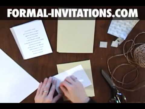 How to make diy wedding invitations with embossed flowers and crystal brads 