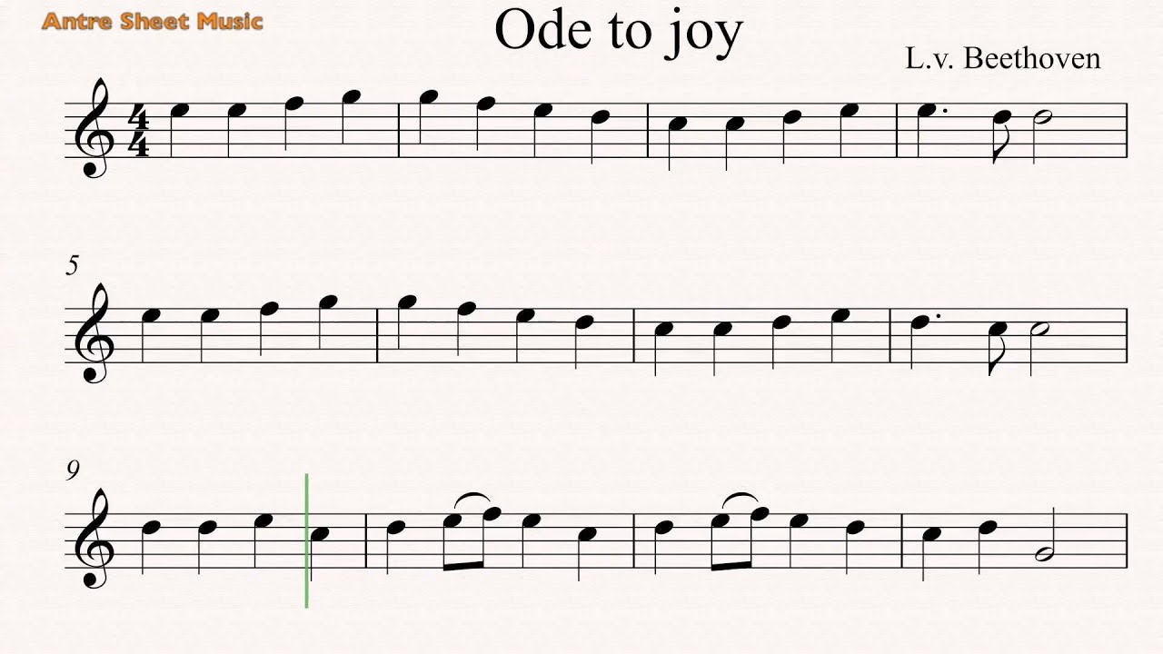 Ode to joy- Saxophone sheet music - YouTube