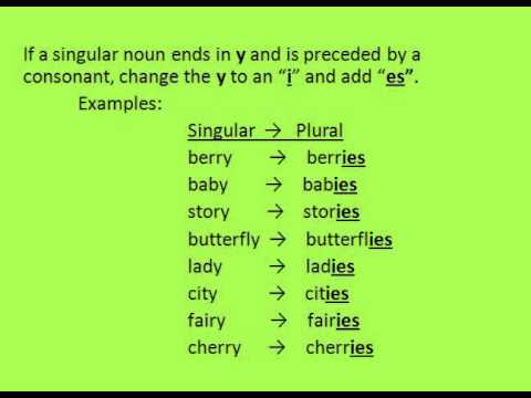 5th Grade Singular and Plural Nouns - YouTube