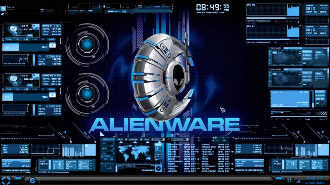Alienware Blue Themes For Windows 7 Free