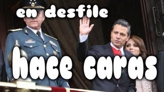 Desfile militar mexico 2013,16 de septiembre 2013 (PEÑA NIETO-se cansa de estar parado y hace caras)