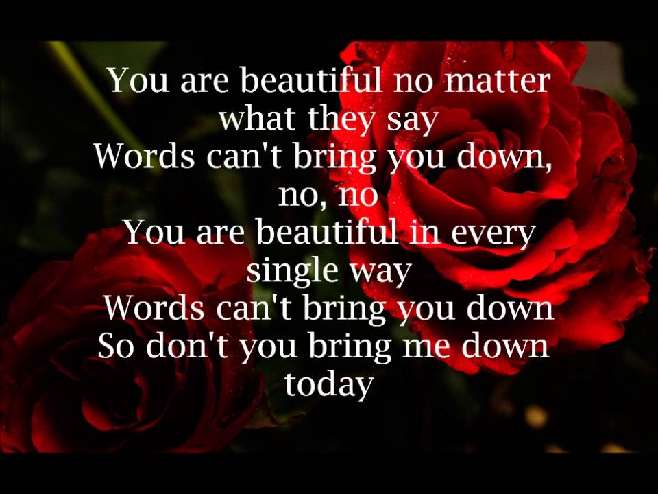 Christina Aguilera Beautiful Lyrics - YouTube