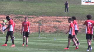 Adnan Januzaj scores a fantastic volley in Belgium training   28 6 2014