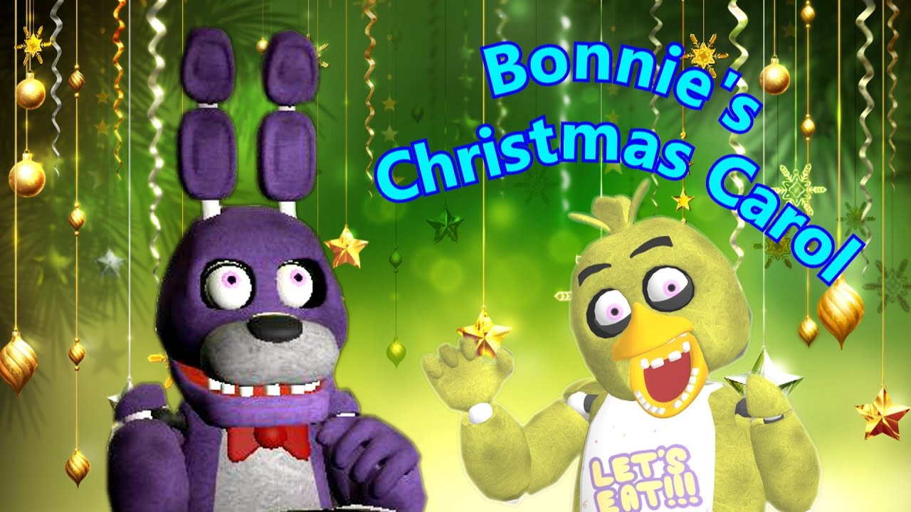 Bonnie and Freddy dancing on the snow -Merry Christmas-five nights are fred...