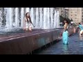 Girls in moscow fountain 2