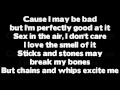 Rihanna - S&m (lyrics) - Youtube