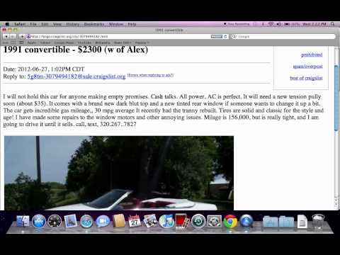 Craigslist Minnesota Used Cars for Sale by Owner - YouTube