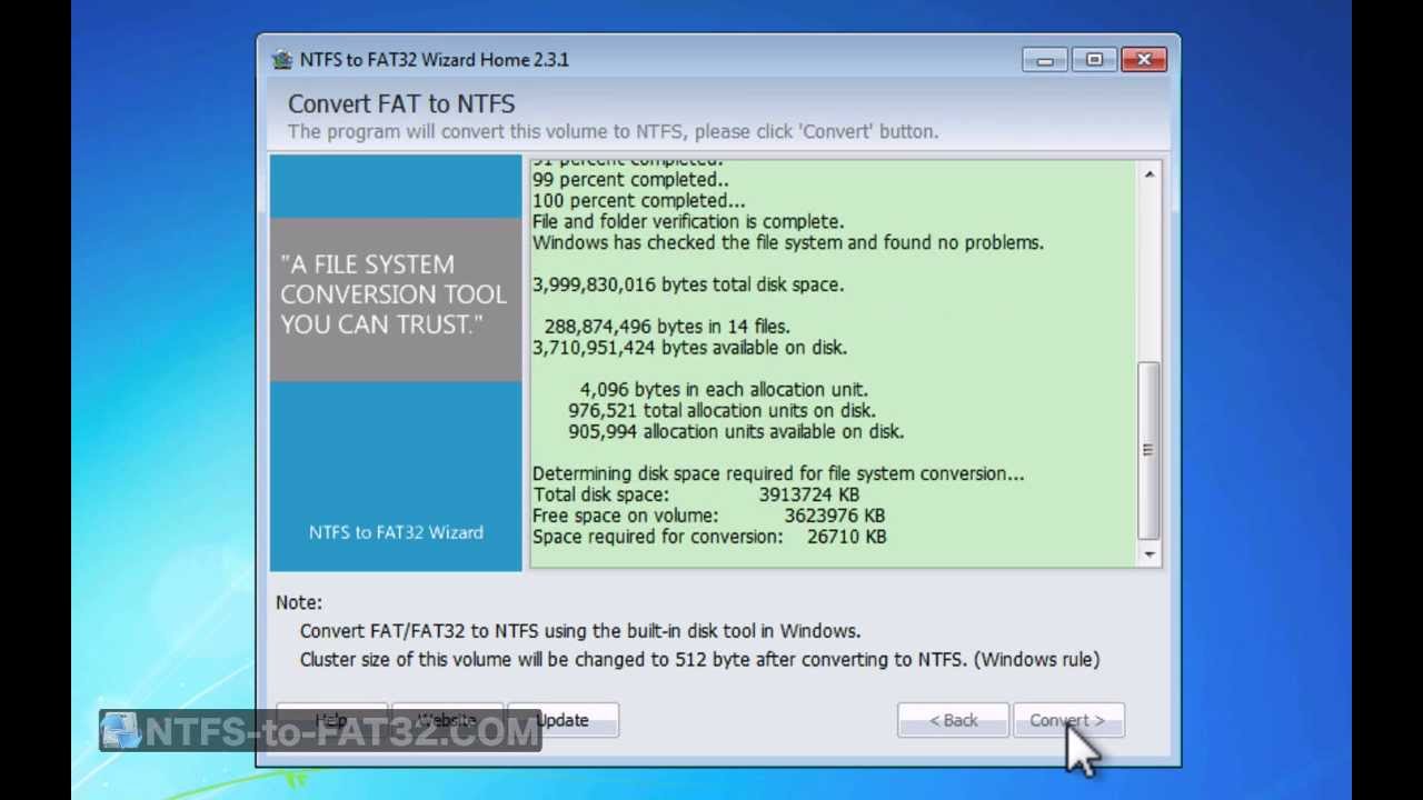 FAT32 to NTFS Windows 7: How to Convert FAT32 to NTFS without ...