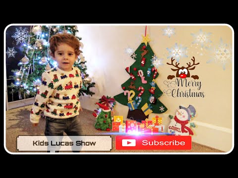 How to decorate the Christmas tree with Lucas | Christmas Songs|Funny videos