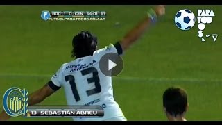 Gol de Abreu. Boca 1 - Rosario Central 1. Fecha 11. Torneo Inicial 2013. Fútbol Para todos