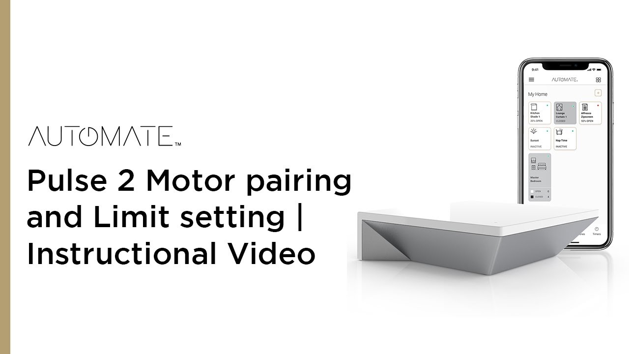 Pulse 2 Motor pairing and Limit setting