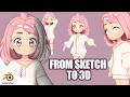 Modeling a Cute Anime Girl in Blender  Watch the Process (Free Download)