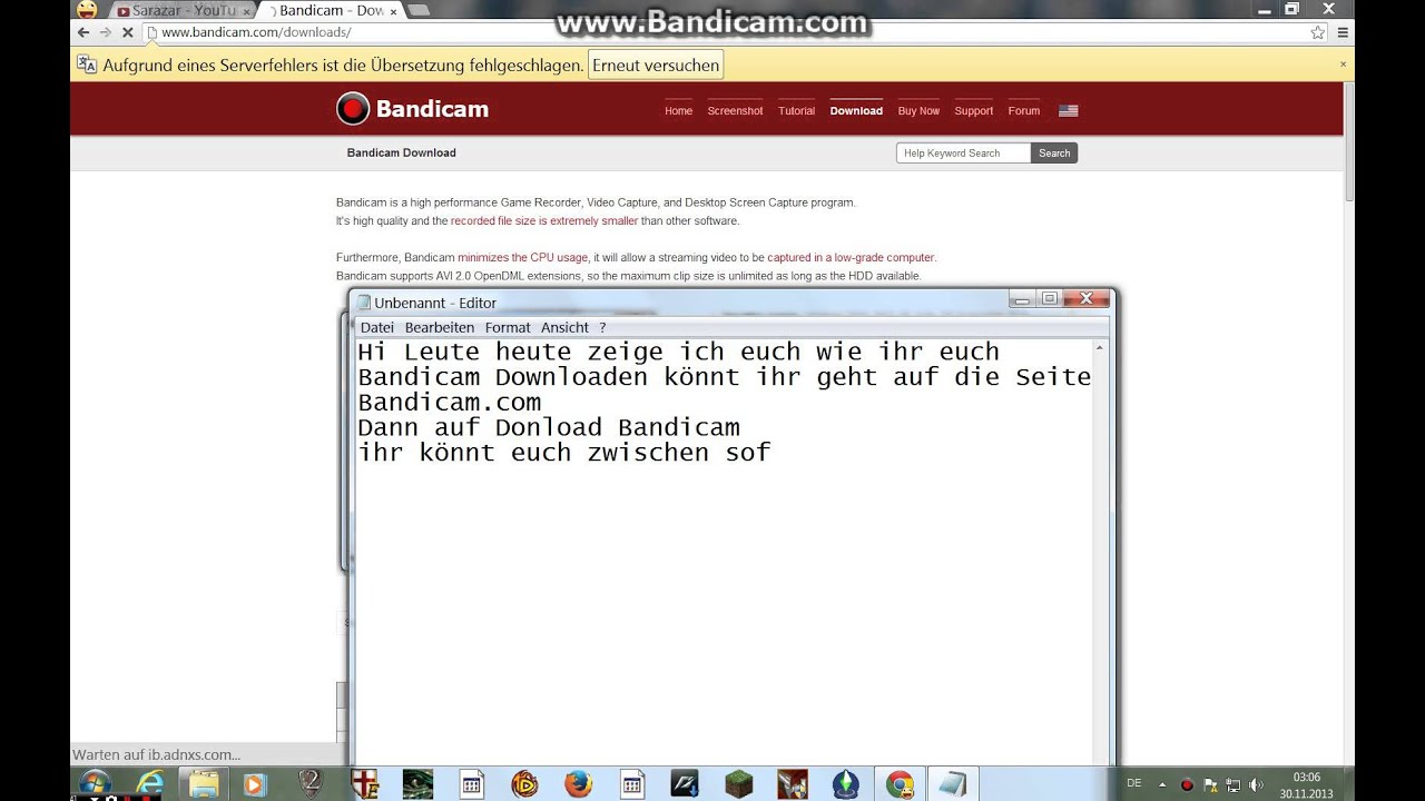 Bandicam kostenlos Downloaden (Deutsch) - YouTube