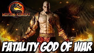 Mortal Kombat 9 - Kratos e todos os Fatalities de God Of War