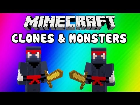 Minecraft Funny Moments - Clone Glitch, Monsters (EPIC Noob Adventures: Clones & Monsters)