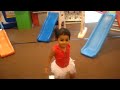 Funny Baby Girl Playing on the Slide. I Can Do It !!. -Aarna