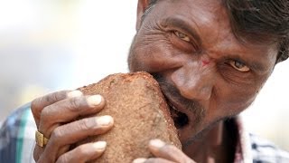 Man Addicted To Eating Bricks, Mud and Gravel