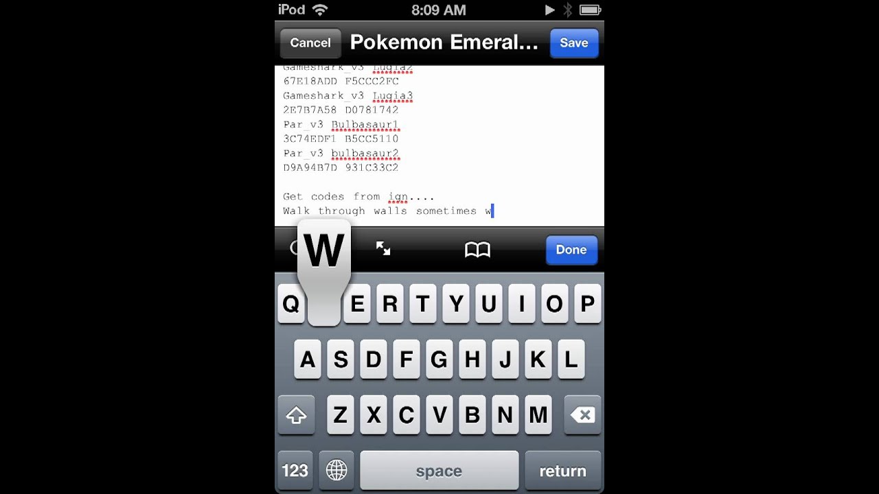 How to put long gameshark codes on gpsphone - YouTube