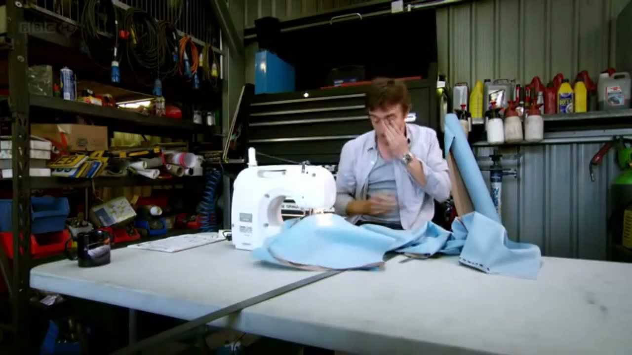 Top Gear - Richard Hammond's sewing machine accident - YouTube