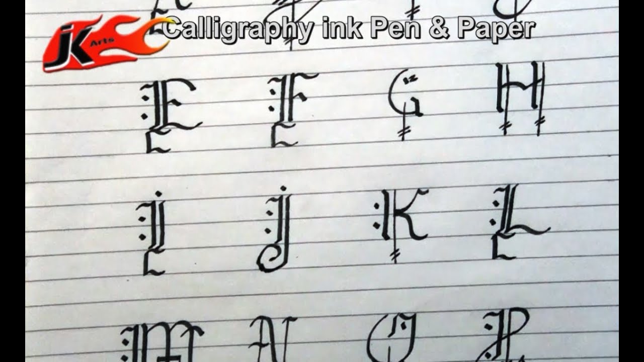 DIY How to write calligraphy Capital Alphabets - JK Arts 029 - YouTube