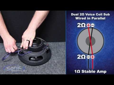 Parallel Wiring Single 2 ohm Subwoofers to a Single 1 ohm Final Impedance