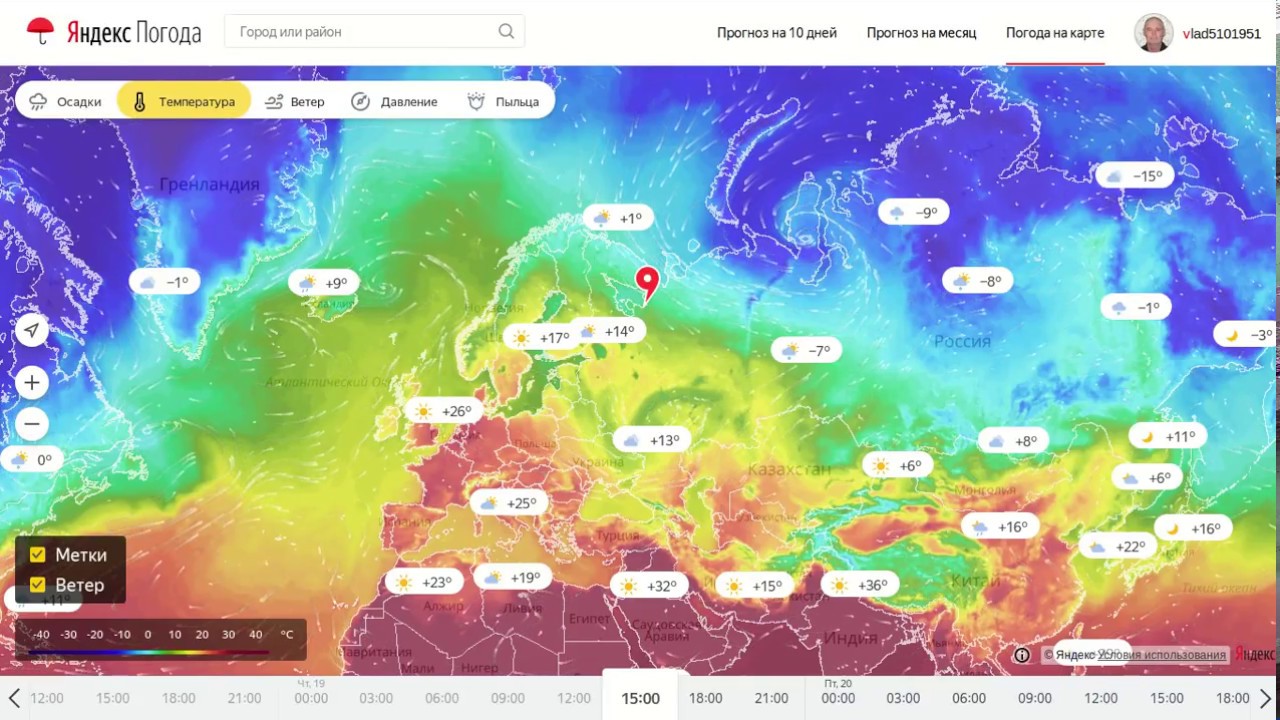 Погода петушки карта