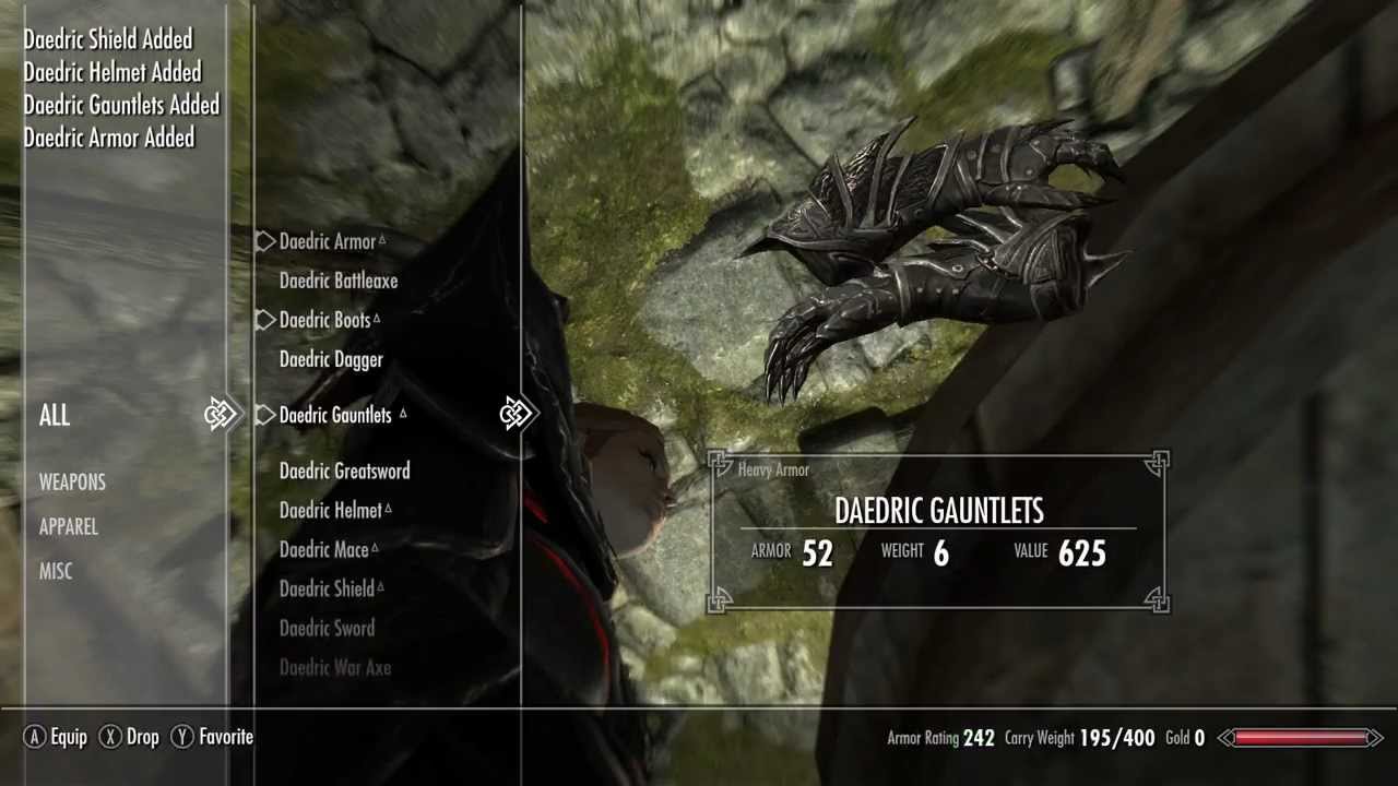 TESV: Skyrim - "CHEAT" *Spawn Full Daedric Armor* - YouTube