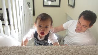 Learning to Climb Stairs! - July 04, 2013 - itsJudysLife Vlog