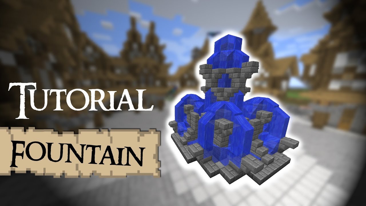 Minecraft Tutorial: How to build a large fountain - YouTube