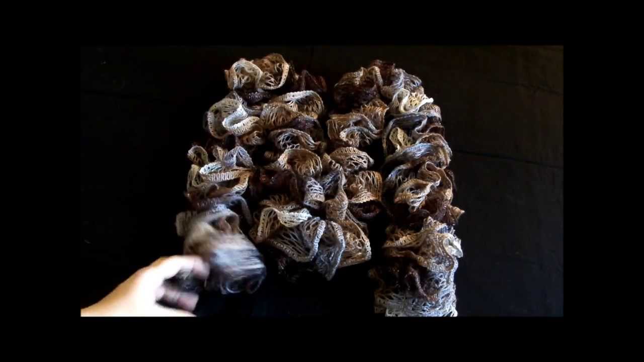 How to crochet 2 different ways Sashay ruffle scarf - YouTube