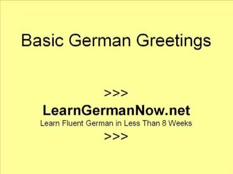 Learn How to Speak German - Greetings, Hello, Bye - YouTube