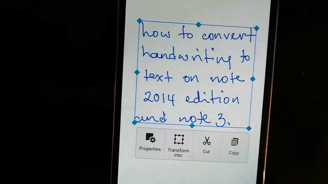 How to convert handwriting to text on the new S Note app for Galaxy ...