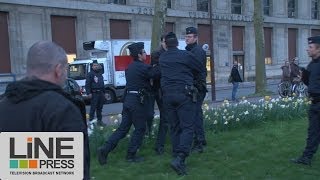 Incidents anti Hollande durant visite président chinois / Versailles (78) - France 27 mars 2014